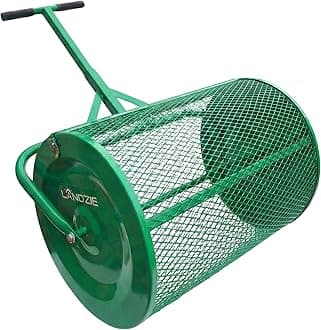 The Original 24 Inch Compost and Peat Moss Spreader Roller - Top Soil, Sand, Manure, Mulch, Top Dressing Lawn and Garden Spreader