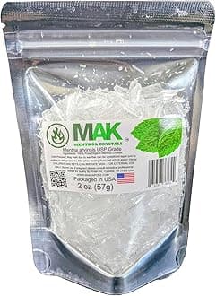 Mak Menthol Crystal 2 oz Pure Organic 100% Natural Menthol Crystals from Mint...