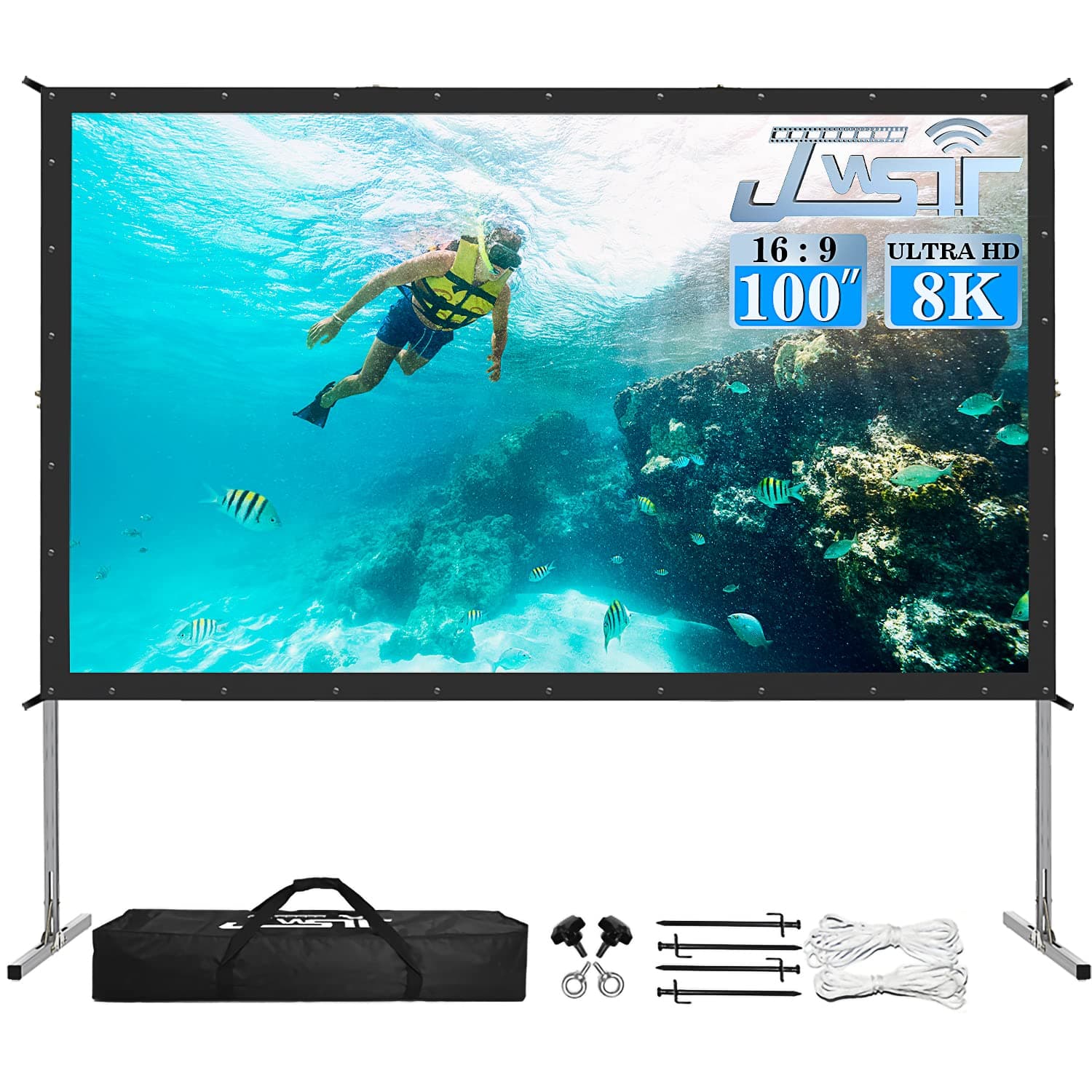 100 inch Projector Screen and Stand