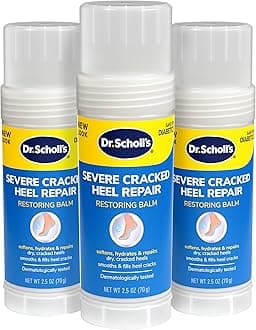 Dr. Scholl's Severe Cracked Heel Repair Restoring Balm 2.5oz, with 25% Urea for Dry, Cracked Feet, Heals and Moisturizes for Healthy Looking Feet, Foot Care, Epsom Salt Soothes, Safe for Diabetics