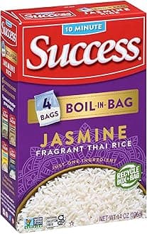 Boil-in-Bag Rice, Thai Jasmine Rice, Quick Rice Meals, 14-Ounce Box