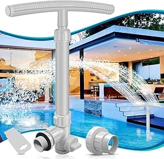 Pool Fountain for Above and In-Ground Pools, Dual Spray Pool Waterfall Fountain, 360°Adjustable Waterfall Pool Sprinkler Fountain for Cooling & Relaxation, Above and In-Ground Pool Accessories