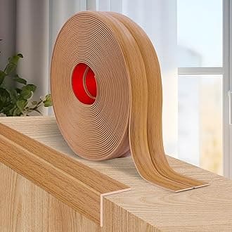 Flexible Wall Corner Protector Moulding Trim Peel and Stick Wall Corner Guards Edge Protector Self Adhesive Molding Trim Strip for Edge Ceiling (Light Brown Wood Grain, 2.4 in x 10 Ft)