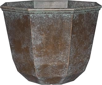 Classic Home and Garden 8005-377R Planter, 15" Shaina, Weathered Copper