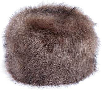 Old Dlrd Russian Hat,Winter Faux Fur Hats for Women,Warm Russian Cossack Style Hat for Ladies