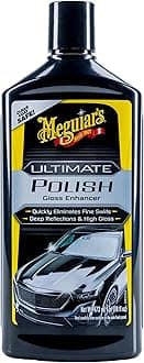Meguiar's Ultimate Car Polish Pre-Waxing Glaze 473ml - For Deep Reflections and Maximum Gloss - G19216EU