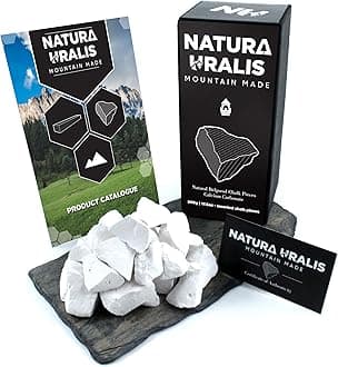 Natura Uralis Belgorod Premium Edible Chalk Chunks | 17.6 oz - White, Amazing Crunch, Vegan Health Food, ASMR Food, Great Source of Calcium Carbonate