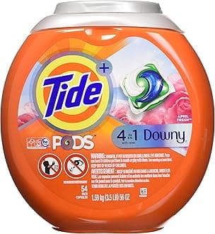 Pods Plus Downy He Turbo Laundry Detergent Pacs, April Fresh, 54 Count