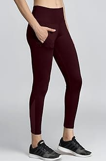 Mehrang Gym wear Mesh Legging Workout Pants with Side Pockets/Stretchable Tights/Highwaist Sports Fitness Yoga Track Pants for Women & Girls