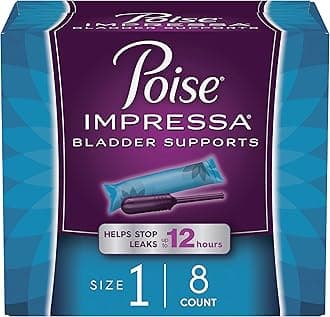 Poise Impressa Incontinence Bladder Support for Women, Bladder Control, Size 1, 8 Count (Packaging May Vary)