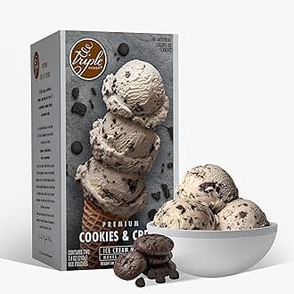 Premium Cookies & Cream Ice Cream Mix For Ice Cream Maker. Simple, Easy, Delicious. From Gourmet Mix To Maker in 5 Minutes, Makes 2 Creamy Qrts, Made in USA (1 Pack, Cookies & Cream)