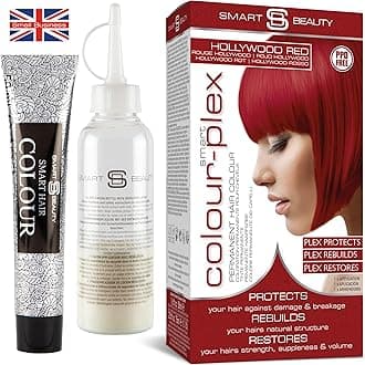 Red Hair Dye with Plex Anti-Breakage Technology Protecting and Restoring Hair Structure, Plum Color, Vegan and Cruelty-Free