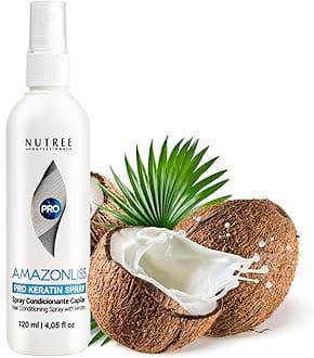 AmazonlissKeratin Spray Hair Treatment Easy to Use | Pro Liquid Keratin - Moisturizing Keratin for Smooth Straight, Well Defined, and Incredibly Healthy Hair for Women and Men Cruelty-Free (Keratin