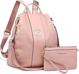 MKP COLLECTION Women Fashion Backpack Purse Multi Pockets Anti-Theft Rucksack Travel Shoulder Bag Handbag Set 2pcs