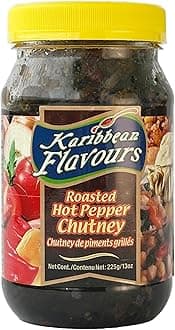 Premium Roasted Hot Pepper Relish (Trinidad Scotch Bonnet) 13 Oz - spicy chutney