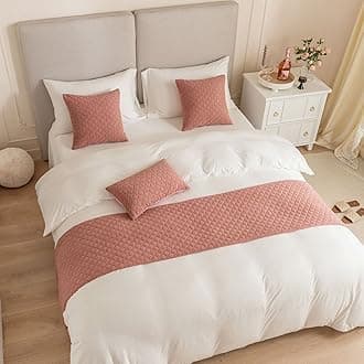 Bed Runner King Size,Pink Bed Runner For of Luxury Hotel Grade 180X45cm for 1.2m Bed