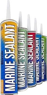 Marine Sealant and Adhesive Waterproof Marine Grade Sealant Caulk High Temp Caulking Water Sealant for Boat Auto and RV Without Silicone - 1 Tube Brown 10oz