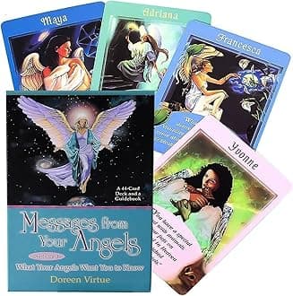 Gayrrnel Romance Angel Oracle Card Deck,Tarot Cards for Beginners, 44 Romance Angel Oracle, Handmade, Ideal for Learning, Doreen Virtue's Rare Out of Print Set (Message Oracle)