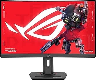 ASUS ROG Strix XG27WCMS USB Type-C Gaming Monitor: 27-inch 2560x1440, Curved, 280Hz (Overclock), 1ms (GTG), Extreme Low Motion Blur Sync, USB Type-C, FreeSync Premium, DisplayWidget Center - Black