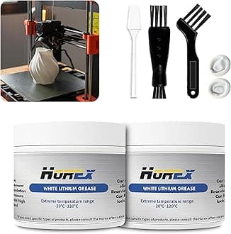 2pcs 3D Printer Lithium Grease 3.53oz Lubricant Printing Machine Lead Screw Gear Lubricating Reduce Noise Z Axis CNC Linear Rail Metal Motor Guide Track for En der V3 SE Office Home Accessories