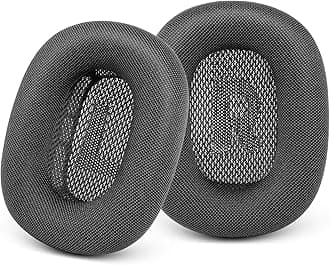 GEVO Upgraded Ear Cushions Replacement Earpads for Apple AirPods Max Headphones, Mesh Fabric Ear Pads Ear Covers with Memory Foam and Magnet for AirPods Max (Space Gray)