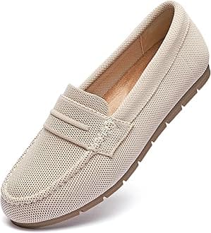 Cvistpieo Loafers for Women Comfortable Dressy Casual Work Flats Lightweight & Breathable Slip On Walking Shoes Knit