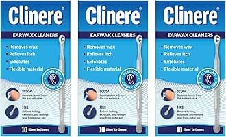 Ear Cleaners, Gentle Canal Cleaning and Ear Wax Removal Tool, Itch Relief, Exfoliates, 30 Count
