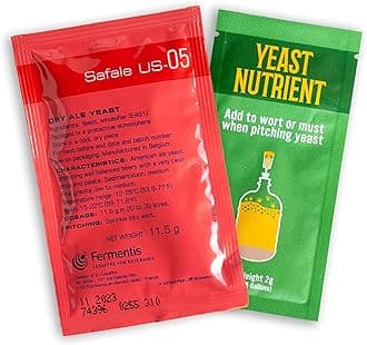Craft A Brew - Safale US-05 Yeast - Fermentis - American Ale Dry Yeast - For American Ales - Ingredients for Home Brewing - Beer Making Supplies - [1 Pack]