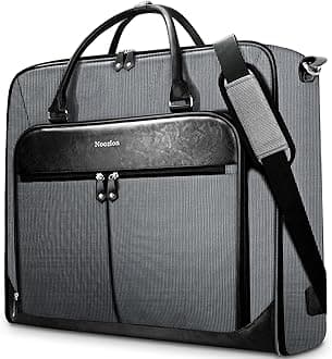 Noozion Garment Bag for Travel, Large Carry On Suit Bag for Business Up to 4 Suits, Wrinkle Free Garment Bag for Hanging Clothes with Shoulder Strap, Laptop Compartment, and Wet-Dry Pocket