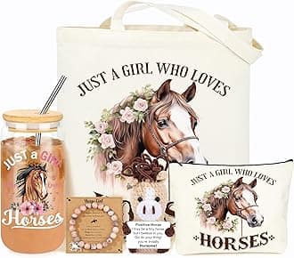 JMTMBR Horse Gifts for Women, Hobby Horse Stuff, Gifts for Horses Lovers Women, Horses Themed Gift Set for Birthday Christmas for Her Equestrian