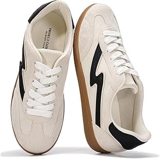 Fashion Sneakers for Women 2026 - Lace-Up Shoes Trendy Women Sneakers with Memory Foam Insole Women's Fashion Sneakers Non-Slip Womens Shoes (Irita)