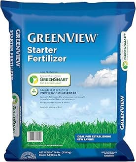 GreenView Spring or Fall Lawn Starter Fertilizer - 16 lb. Bag - Covers 5,000 sq. ft.