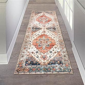 Aopota Vintage Runner Rug 2x5 Washable Kitchen Runner Rug Boho Non-Slip Area Rug Water Absorbent Entryway Rug Doormat Indoor Entrance Floor Mat Runner for Home Garage Kitchen Laundry