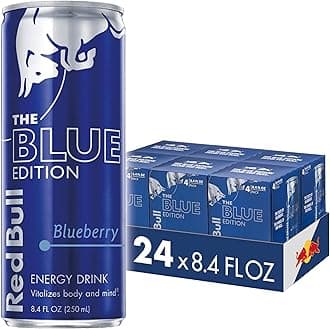 Red Bull Blue Edition, Energy Drink, Blueberry, 8.4 Fl Oz Can (Pack of 24)