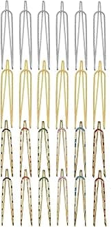 Multicolour Big U Saree Safety Pins Brooch Combo Chira Sari Plates & Pleats Clips Pins For Women