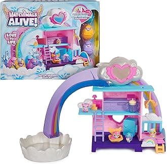 HATCHIMALS Alive, Hatchi-Nursery Playset Toy with 4 Mini Figures in Self-Hatching Eggs, 13 Accessories, Kids’ Toys for Girls and Boys Aged 3 and up