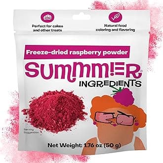 Summmer Freeze Dried Raspberry Powder (50g) No Added Sugar, Pure - 100% Natural Raspberries - Sustainably Grown - No Artificial Additives - Gluten Free - Non-GMO - Vegan Friendly
