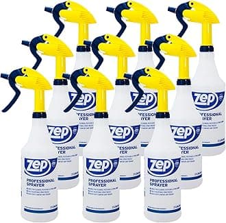 Professional Sprayer Bottle - 32 oz (Case of 9) - HDPRO1 - Adjustable Nozzle Fine Mist to 30 Foot Spray