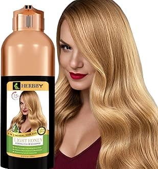 Hair Color Shampoo for Gray Hair Coverage&Color Transform with 9 Herbal Extracts –Long Lasting(6-8 Weeks),Shiny,Evenly Colored,Instant Hair Dye Shampoo&Conditioner, 500 Ml (LIGHT HONEY COLOR)