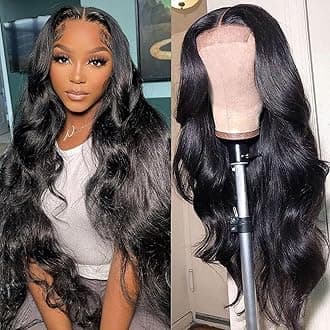 ZILING 22 Inch Body Wave Wear and Go Glueless Wigs Human Hair Pre Plucked Pre Cut with Baby Hair 200 Density 4x4 Lace Front Closure Wigs for Women