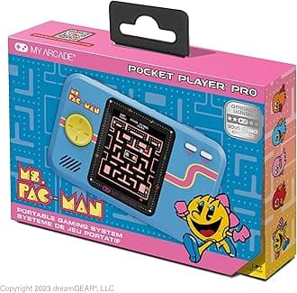 My Arcade Ms. PacMan Pocket Player:レトロポータブルビデオゲーム、2.75インチカラーディスプレイ バースデーギフト