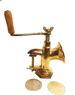 KIING Sev Sancha Machine with 2 Different Jali for Making Different Types of Sevaiya, Gathiya Murukku, Chakli, Bhujia Best for Home & Shop (Gold)