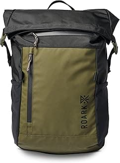 Roark Passenger 27L 2.0 Backpack, Travel Day Pack with Laptop Storage, Black/Military