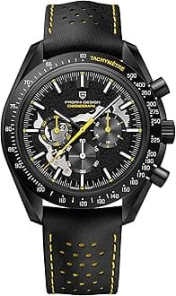 Pagani Design 1779 Luxury Men's Quartz Chronograph Moon Skeleton Watches Japan Movement AR Sapphire Glass Stainless Steel Case Waterproof Analog Watch