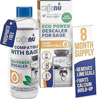 Caffenu Coffee Machine Descaler Compatible with all Sage & Breville Machines - 200ml (2 Uses) - Limescale Remover for Hotter, Better Tasting Coffee - Extends Machine Life