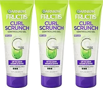 Garnier Hair Care Fructis Style Curl Scrunch Controlling Gel for Curly Hair, 3 Count