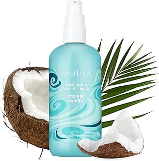 Pacifica Coconut Vanilla Moisturizing Foam Shampoo – Hydrating Foaming Shampoo for Dry, Dull or Damaged Hair, Lightweight Lather, Sulfate-Free Clean Beauty Vegan & Cruelty-Free Dermatologist Tested