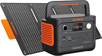Jackery Solar Generator 240 v2 + 40Wmini 2024 New Version, 256Wh LiFePO4 Battery 230V/300W 256Wh Solar Generator, Emergency Backup for Outdoors/Picnics/Fishing/Traveling