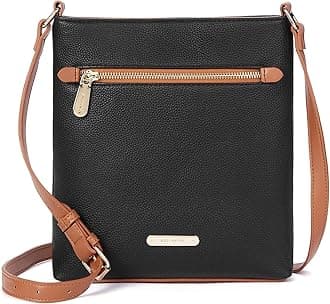 BOSTANTEN Crossbody Bags for Women Leather Zipper Pocket Crossbody Shoulder Purses Medium Size, B-01-black Pebble, Small, Crossbody Purses for Women