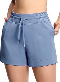 THE GYM PEOPLEWomen's Drawstring Sweat Shorts High Waisted Summer Workout Lounge Shorts with Pockets